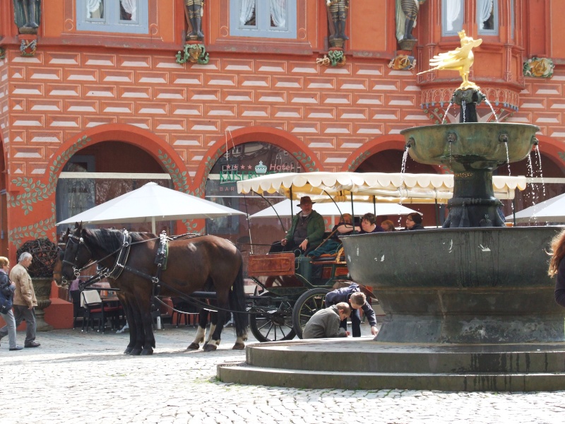 Auf dem Marktplatz von Goslar am Harz