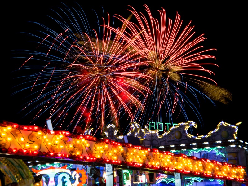 Schützenfest mit Feuerwerk in Goslar