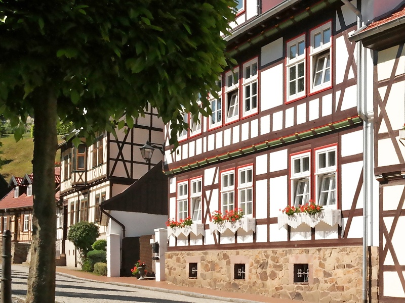 Historische Altstadt und Schloss von Stolberg im Harz