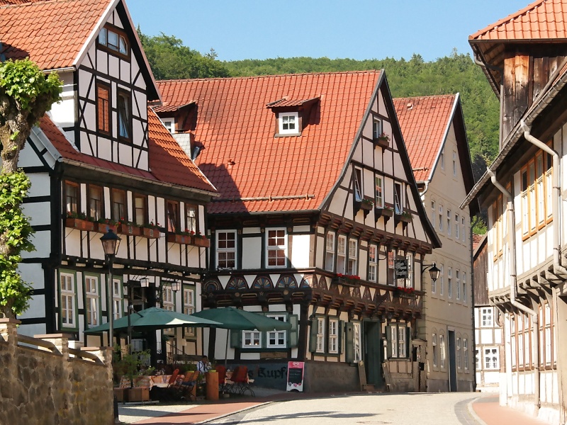 Historische Altstadt und Schloss von Stolberg im Harz