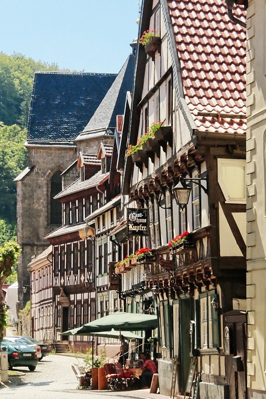 Historische Altstadt und Schloss von Stolberg im Harz