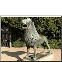 Burgl&ouml;we im Barockgarten von Blankenburg am Harz